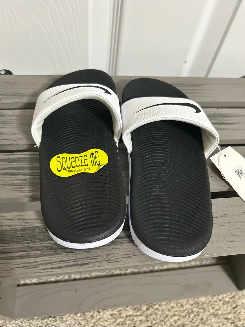 Nike Kawa Slide Sandals - Black & White Children’s Unisex Size 13